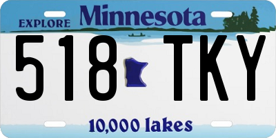 MN license plate 518TKY