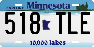 MN license plate 518TLE