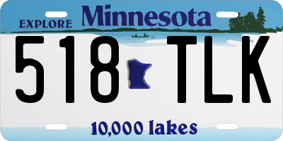 MN license plate 518TLK