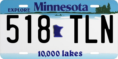 MN license plate 518TLN
