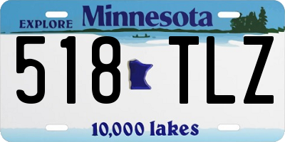 MN license plate 518TLZ