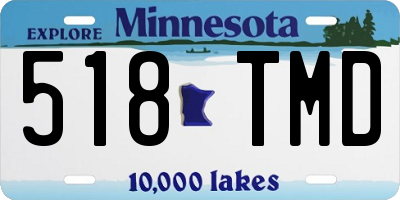 MN license plate 518TMD