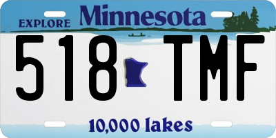 MN license plate 518TMF