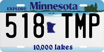 MN license plate 518TMP