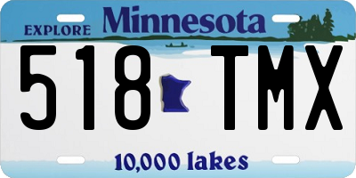 MN license plate 518TMX