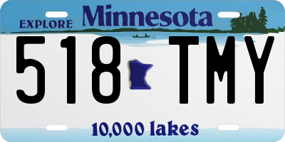 MN license plate 518TMY