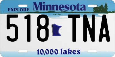 MN license plate 518TNA