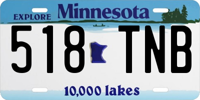 MN license plate 518TNB