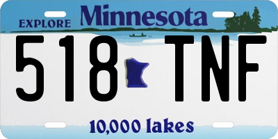 MN license plate 518TNF
