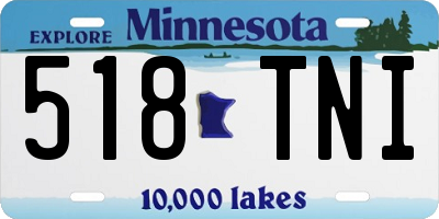 MN license plate 518TNI
