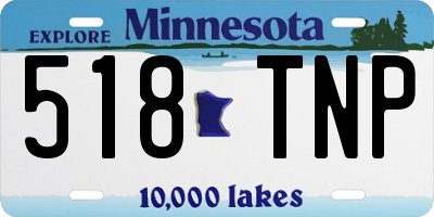 MN license plate 518TNP