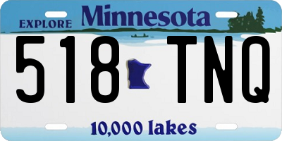 MN license plate 518TNQ
