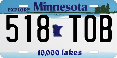 MN license plate 518TOB