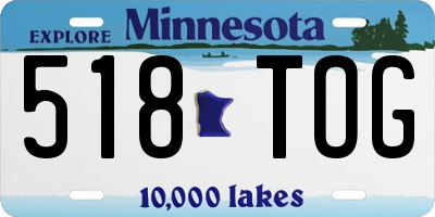 MN license plate 518TOG