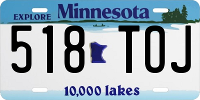 MN license plate 518TOJ
