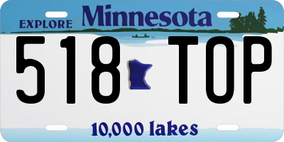 MN license plate 518TOP
