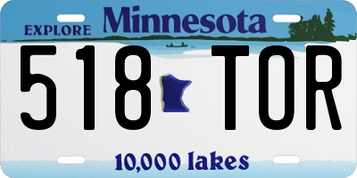 MN license plate 518TOR