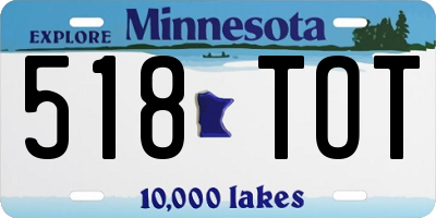 MN license plate 518TOT