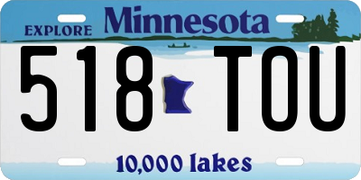 MN license plate 518TOU