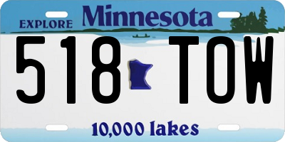 MN license plate 518TOW