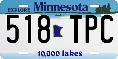 MN license plate 518TPC