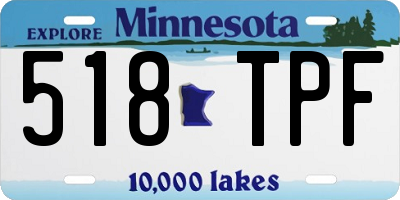 MN license plate 518TPF
