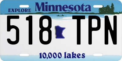 MN license plate 518TPN