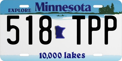 MN license plate 518TPP