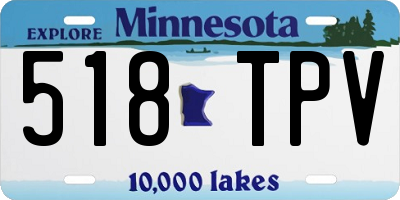 MN license plate 518TPV