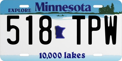 MN license plate 518TPW
