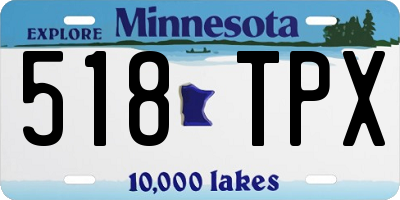 MN license plate 518TPX