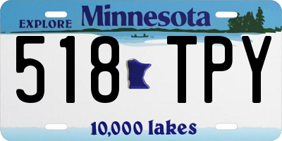 MN license plate 518TPY