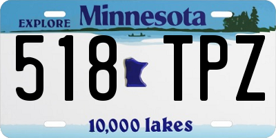 MN license plate 518TPZ