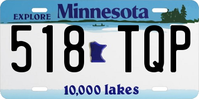 MN license plate 518TQP