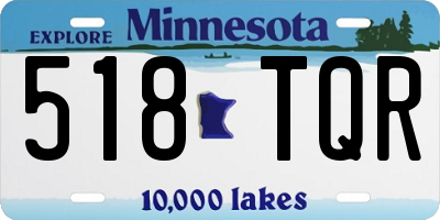MN license plate 518TQR
