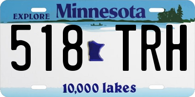 MN license plate 518TRH