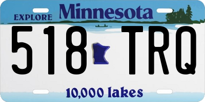 MN license plate 518TRQ