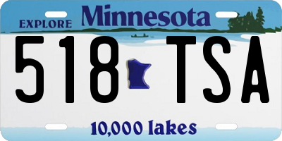 MN license plate 518TSA