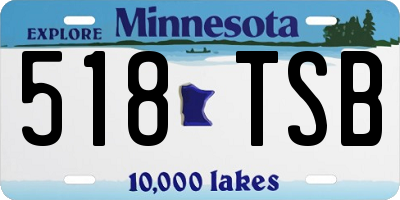 MN license plate 518TSB