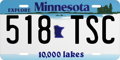 MN license plate 518TSC