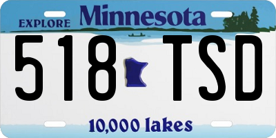 MN license plate 518TSD