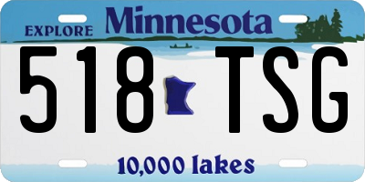 MN license plate 518TSG