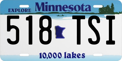MN license plate 518TSI