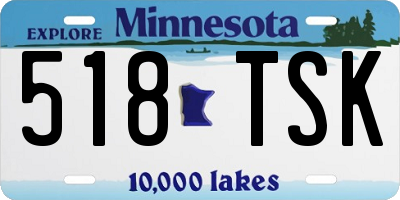 MN license plate 518TSK