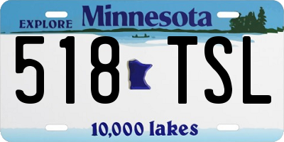 MN license plate 518TSL