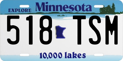 MN license plate 518TSM