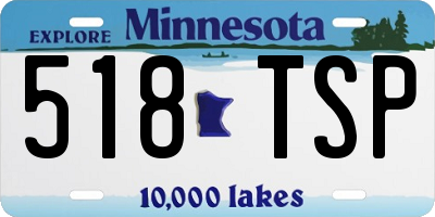 MN license plate 518TSP