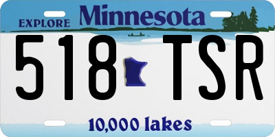 MN license plate 518TSR