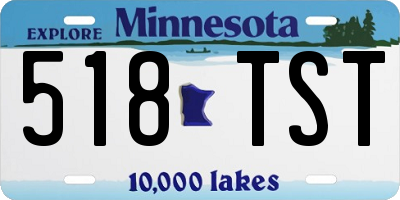 MN license plate 518TST