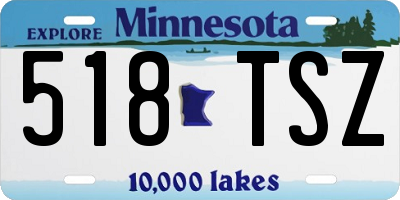 MN license plate 518TSZ
